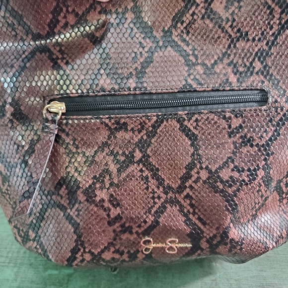 Jessica Simpson Faux Brown Python "Ruby Hobo" - Picture 2 of 9